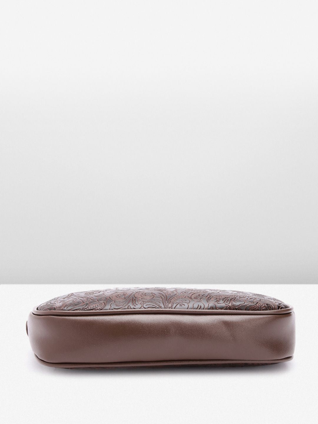 Lino Perros Floral Textured Structured Baguette Bag