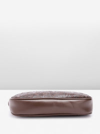 Lino Perros Floral Textured Structured Baguette Bag