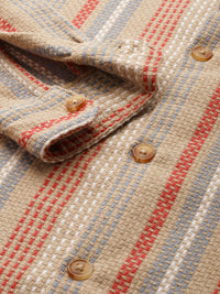 The Indian Garage Co Pure Cotton Striped Drop-Shoulder Sleeves Relaxed Casual Shirt