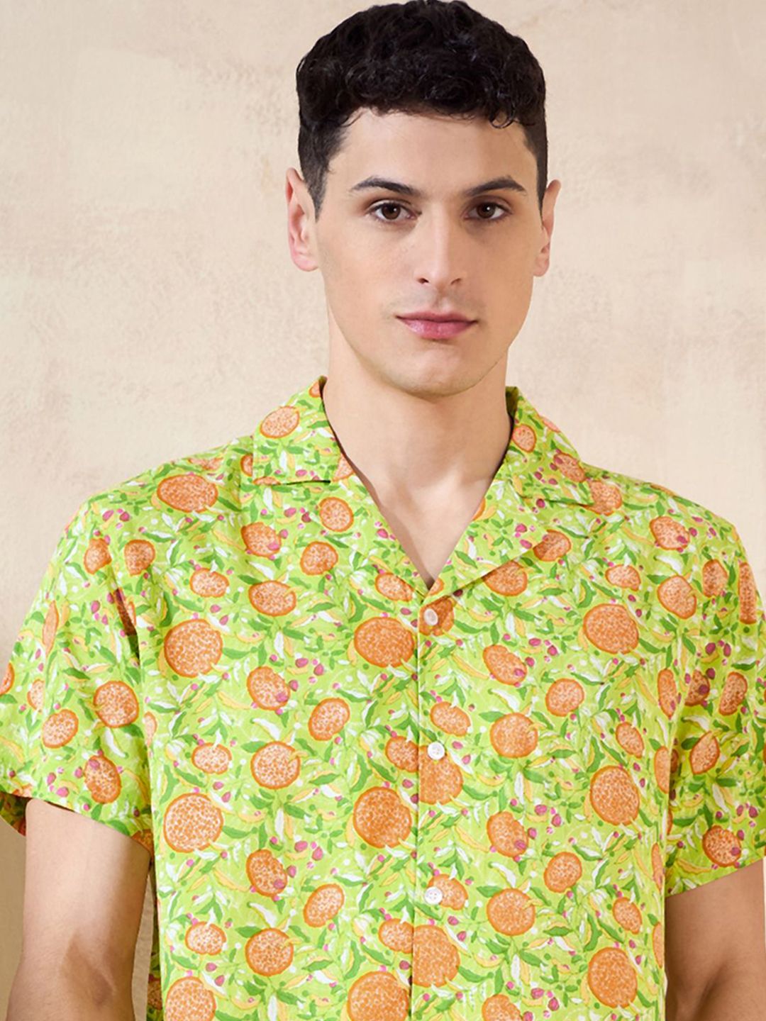 DENNISON Block Printed Oversized Casual Shirt