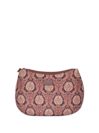 ZOUK Floral Printed Structured Jute Sling Bag
