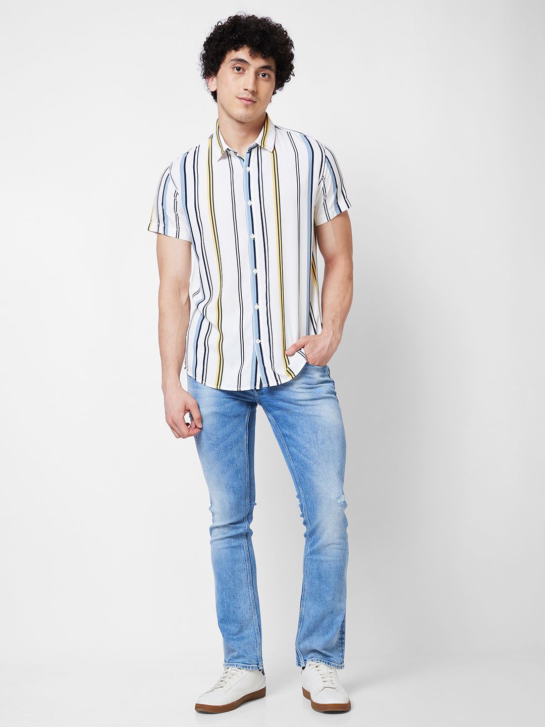 SPYKAR Striped Cotton Casual Shirt