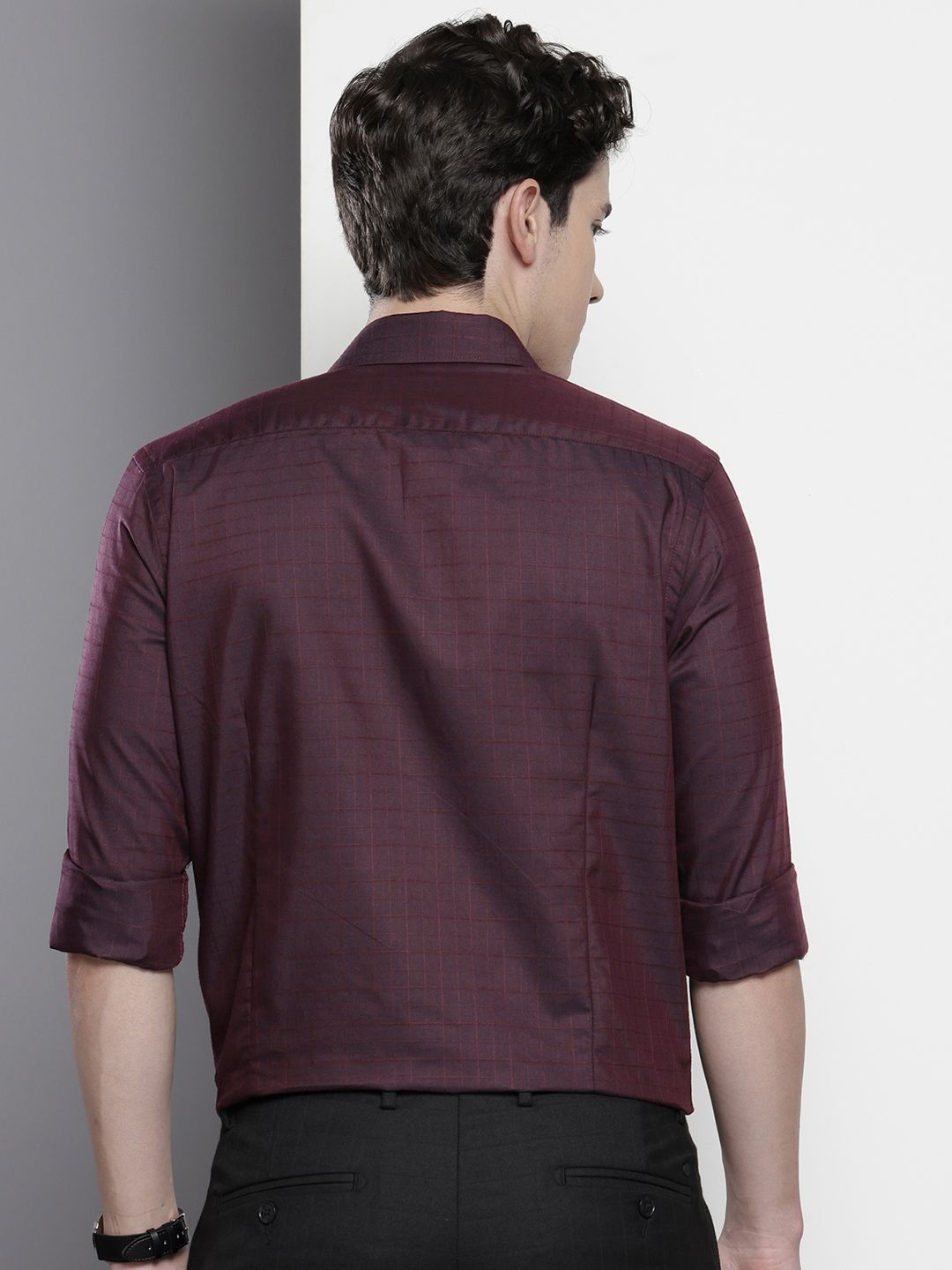 The Indian Garage Co. X Luxe Slim Fit Checked Formal Shirt