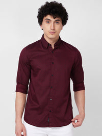 SPYKAR Long Sleeves Regular Fit Cotton Opaque Casual Shirt