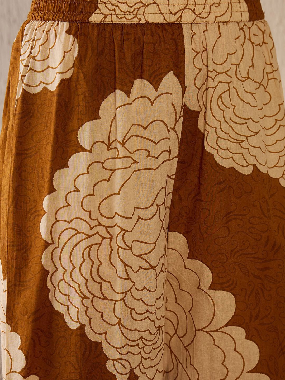 Indo Era Women Floral Printed Regular Pure Cotton Kurta with Trousers