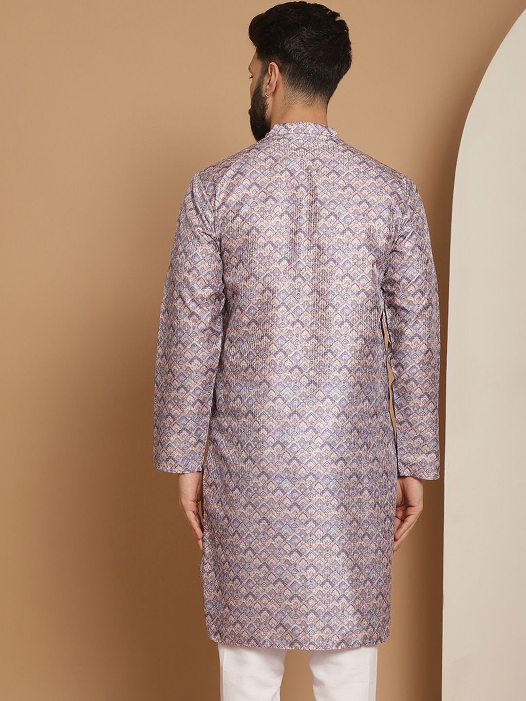 Anouk Men Ungu Printed Kurta