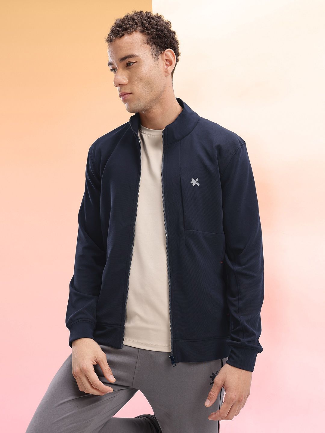 HRX by Hrithik Roshan Mock Collar Tailored Jacket