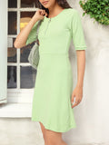 DressBerry Soft Grunge Ribbed Fit & Flare Dress