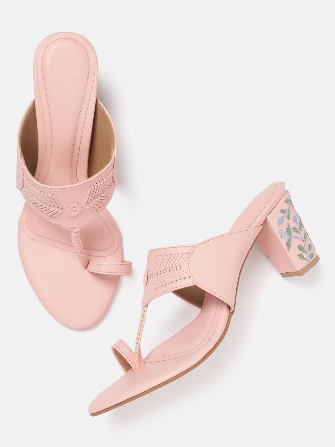 House of Pataudi Ethnic Motif Design Block Heels