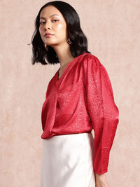 all about you Floral Design Wrap Detail Top