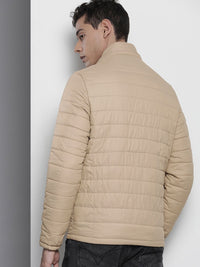 The Indian Garage Co Men Zip- Front Puffer Jacket with Detachable Hood