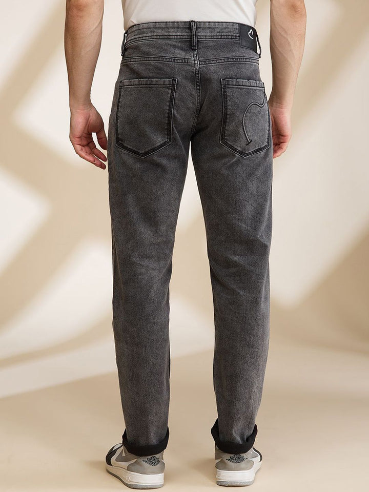 Being Human Men Slim Fit Low Distress Heavy Fade Jeans