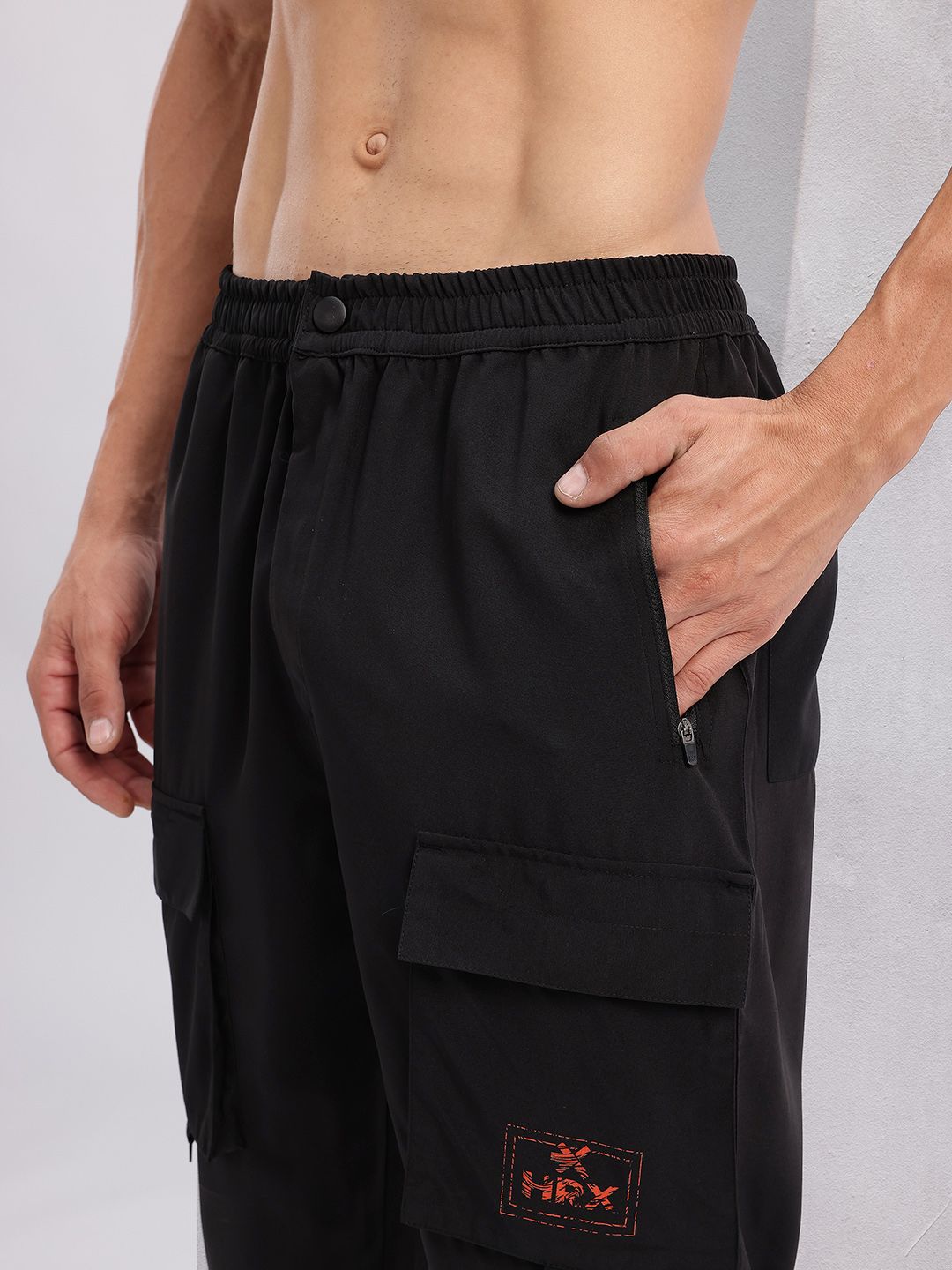 HRX by Hrithik Roshan Men Rapid-Dry Cargo-Style Training Joggers