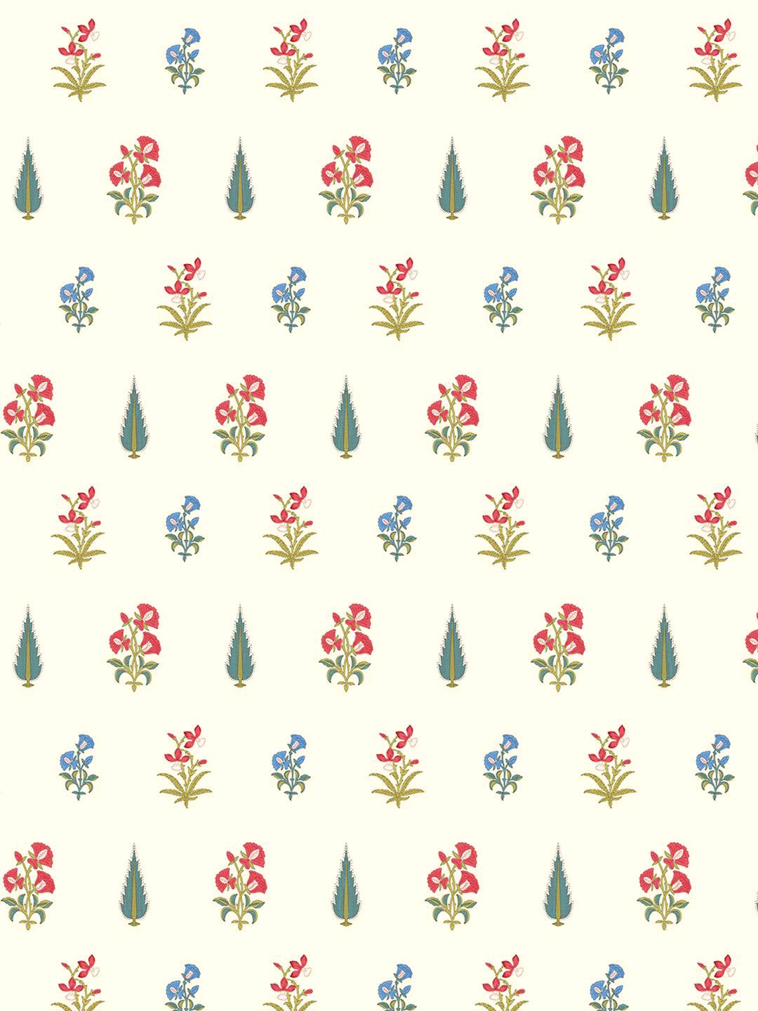 URBAN SPACE White & Green 3 Pieces Floral Printed Cotton Square Cushion Covers