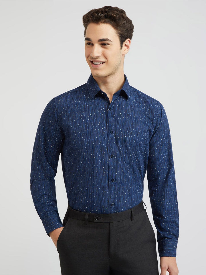 Raymond Men Slim Fit Micro Ditsy Printed Pure Cotton Casual Shirt