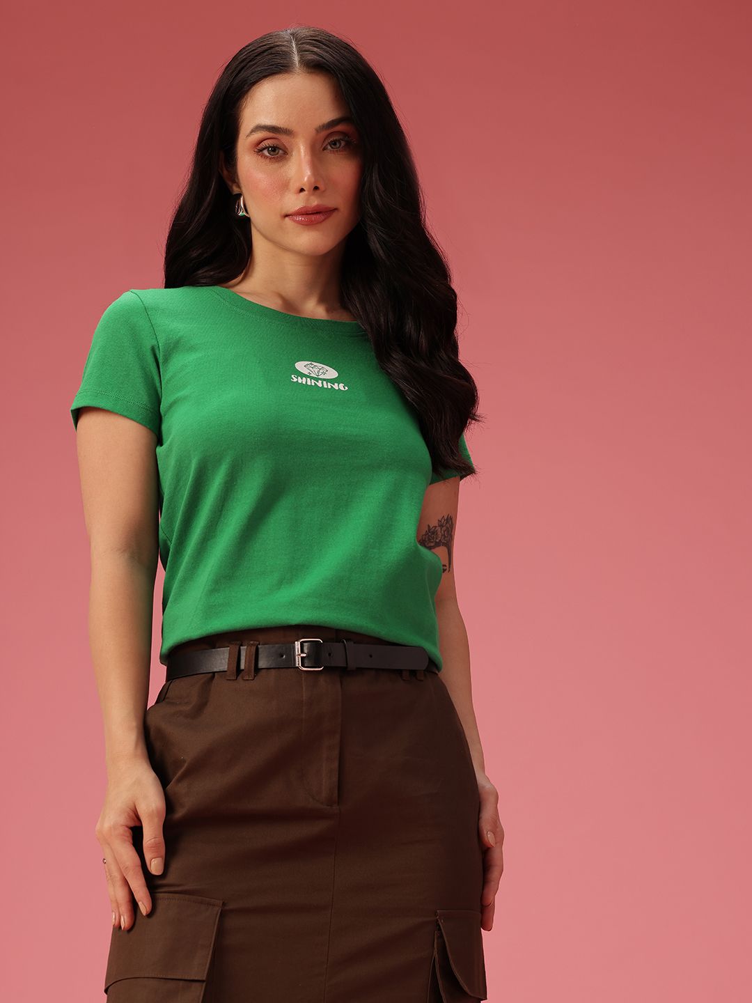 DressBerry Typography Printed T-shirt