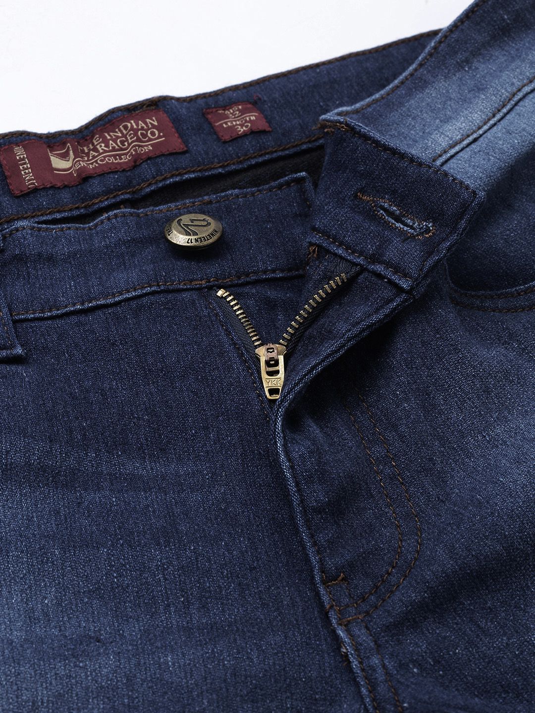 The Indian Garage Co Men Blue Slim Fit Mid-Rise Clean Look Jeans