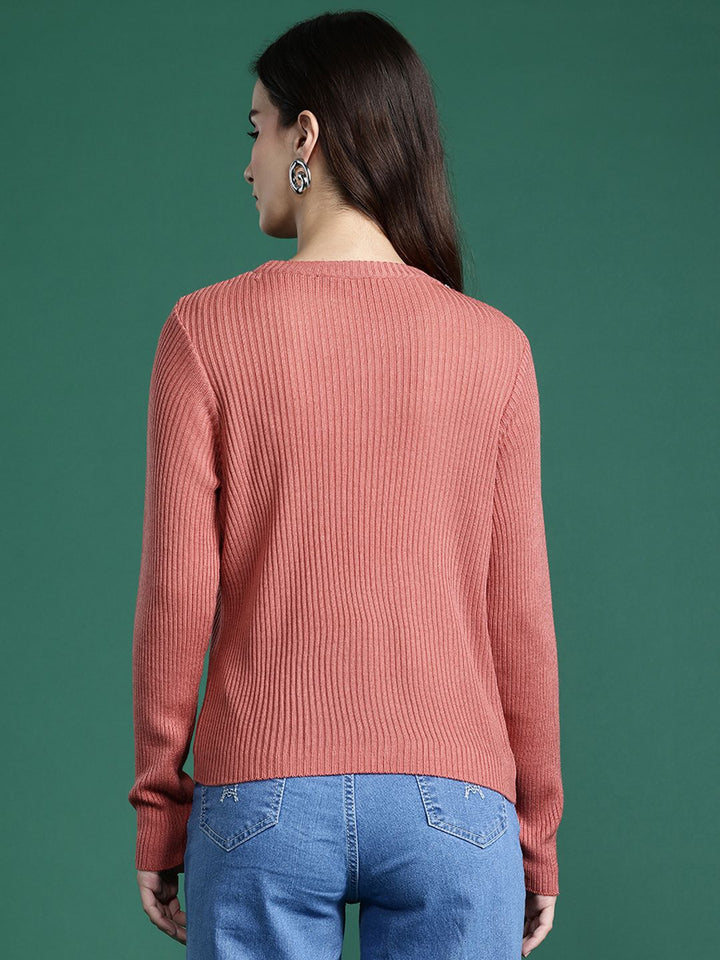 DressBerry Pure Acrylic Ribbed Pullover