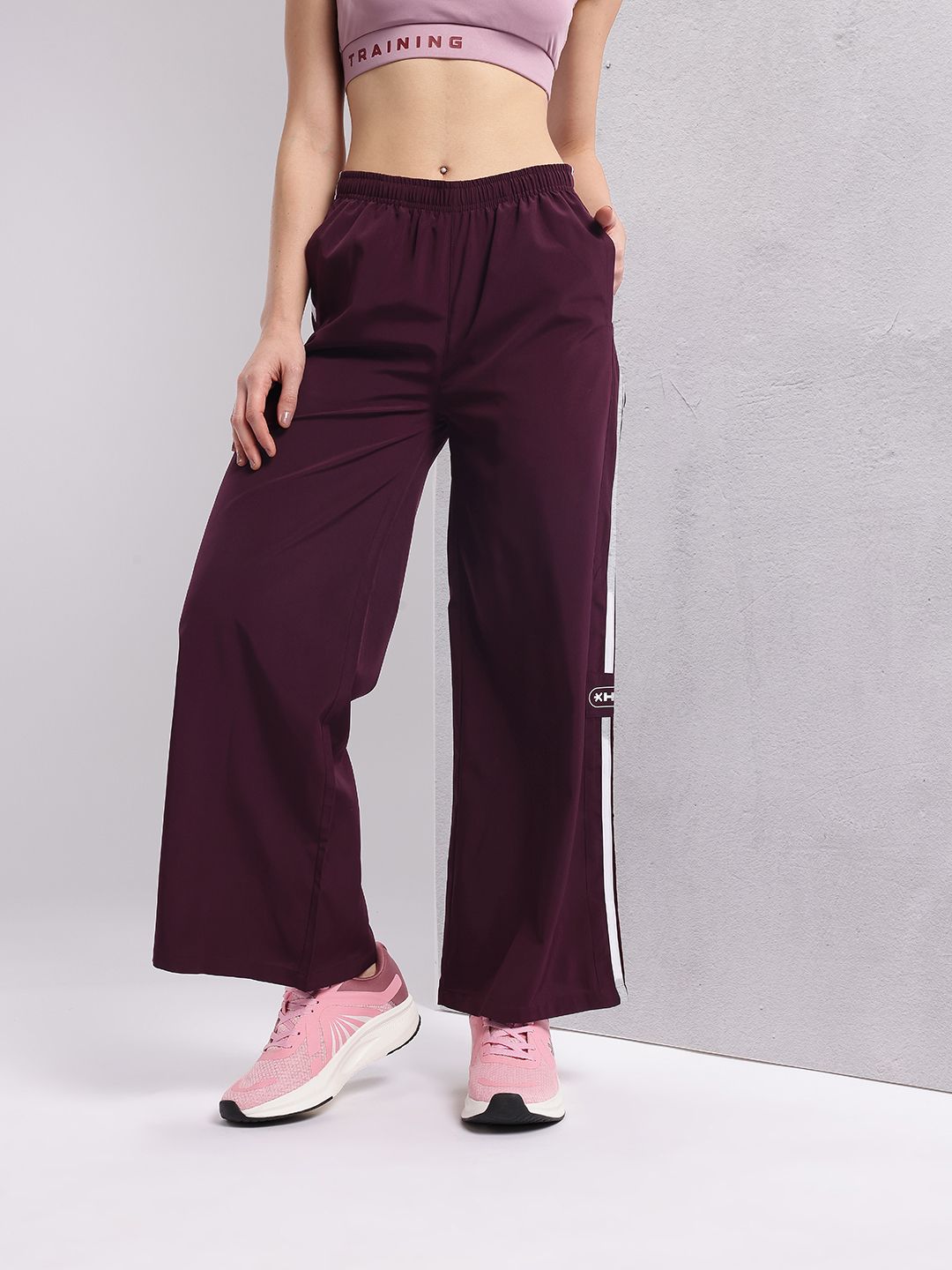 HRX by Hrithik Roshan Women Rapid Dry Side-Striped Training Track Pants