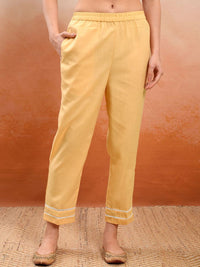 Vishudh Orange Floral Printed V-Neck Pure Cotton Straight Kurta With Trousers & Dupatta