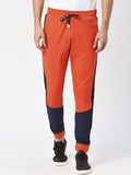 Being Human Men Pure Cotton Colourblocked Mid-Rise Joggers Track Pants