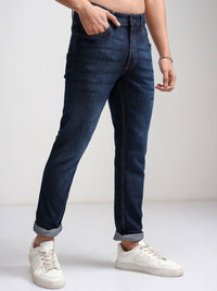 HIGHLANDER Men Blue Slim Fit Mid-Rise Clean Look Stretchable Jeans