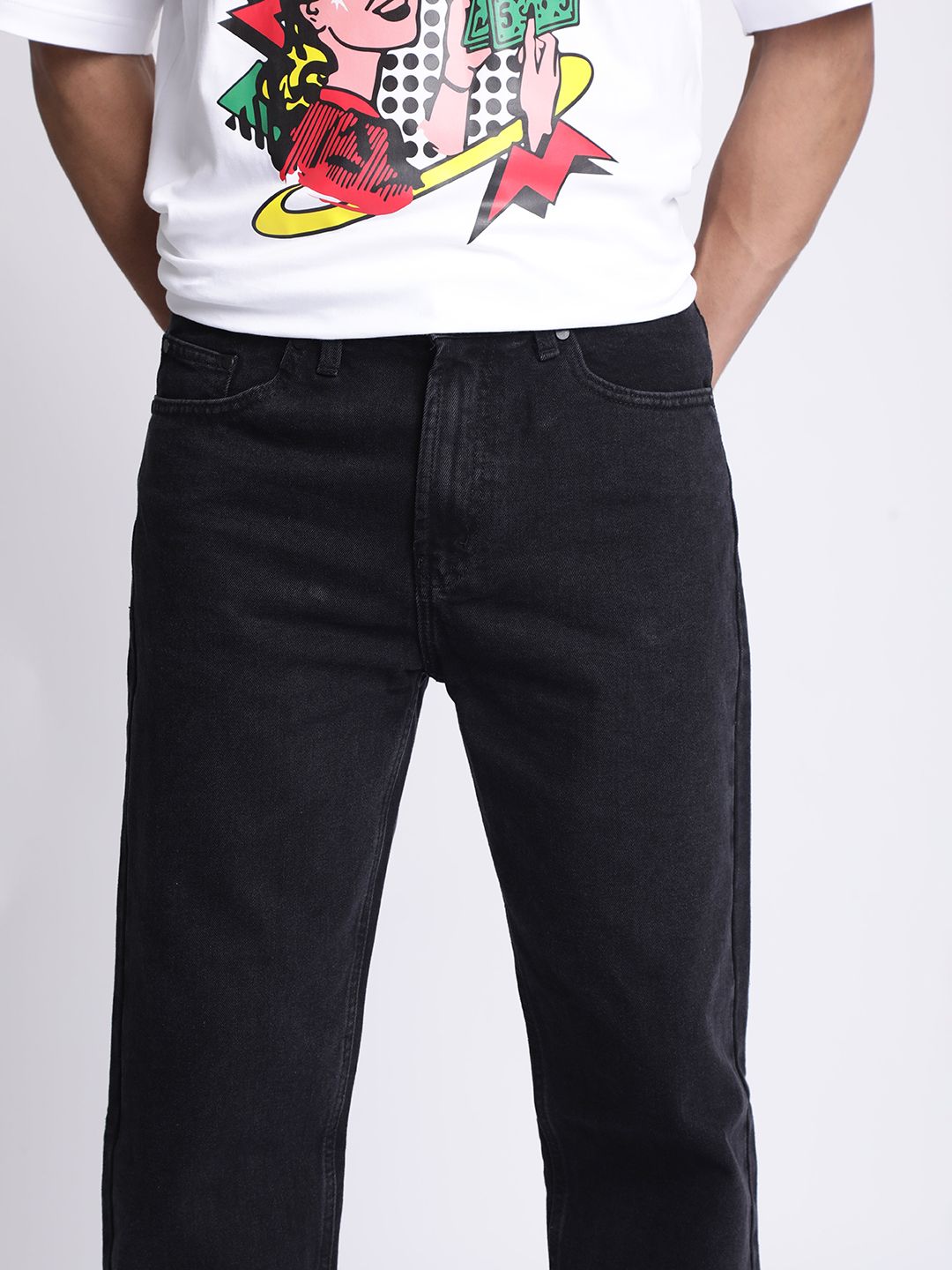 Bene Kleed Pure Cotton Mid-Rise Relaxed Fit Denim Jeans