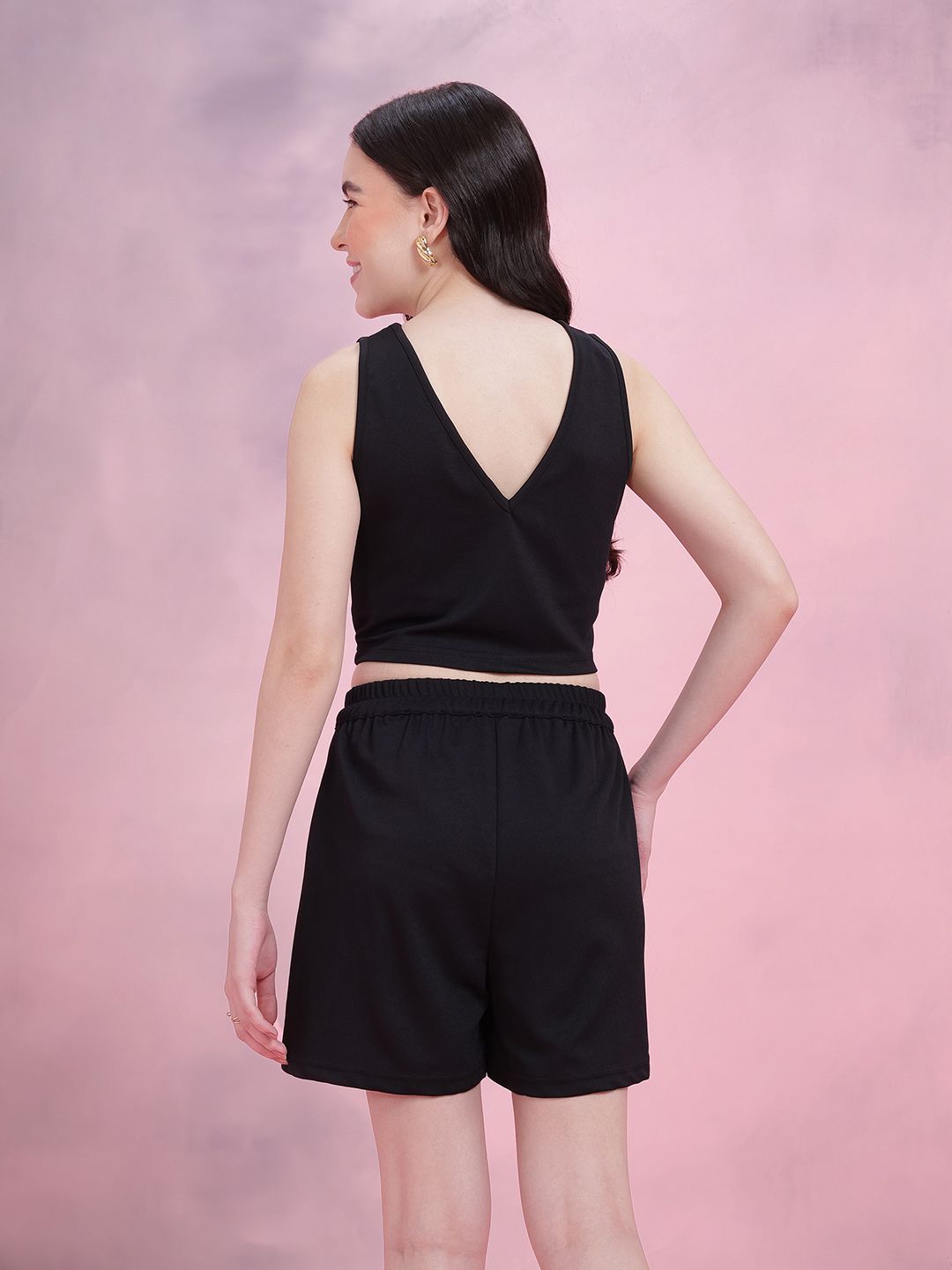 DressBerry Crop Tank Top With Pull On Shorts Co-ords