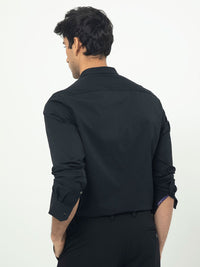 RARE RABBIT Men Rains Slim Fit Mandarin Collar Cotton Shirt
