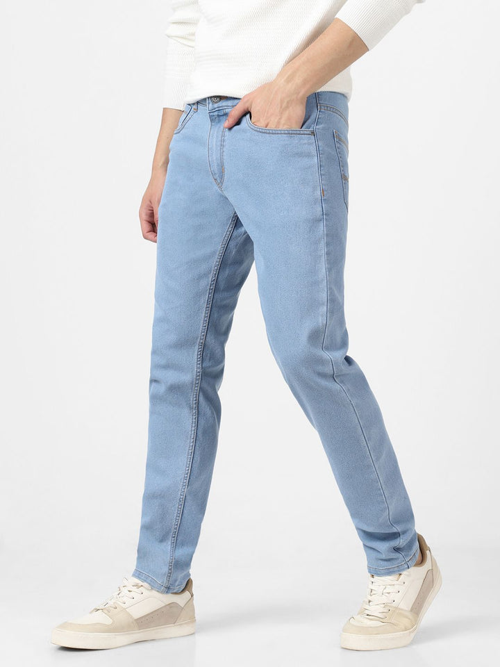 Urbano Fashion Men Blue Slim Fit Mid-Rise Clean Look Stretchable Jeans