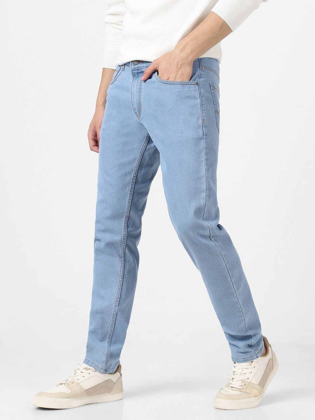 Urbano Fashion Men Blue Slim Fit Mid-Rise Clean Look Stretchable Jeans