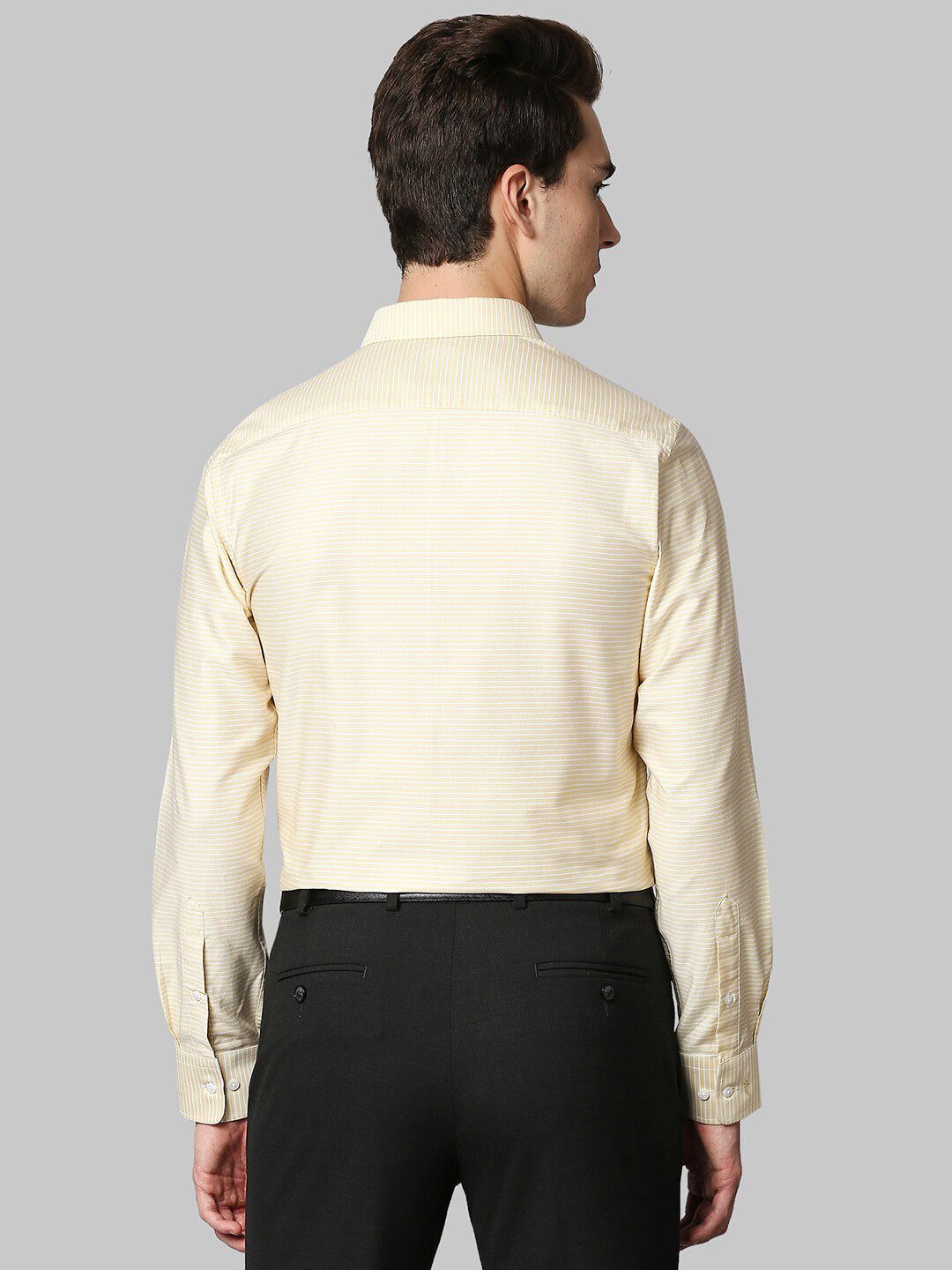 Park Avenue Men Yellow Slim Fit Cotton Formal Shirt