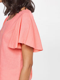 AND Solid Flutter Sleeve Top