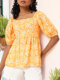 DressBerry Slay it With Flowers Printed A-Line Top