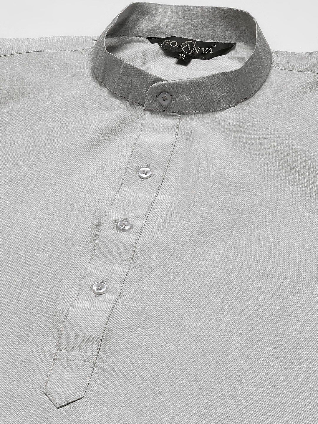 SOJANYA Men Woven Design Kurta with Churidar with Nehru Jacket