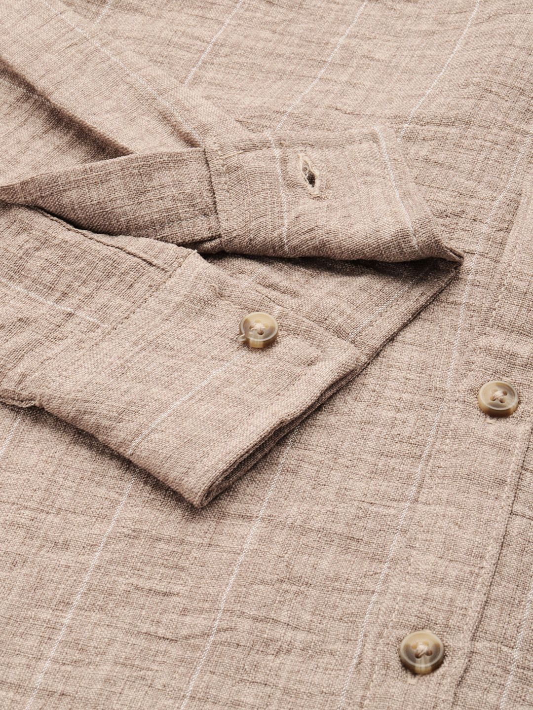 The Indian Garage Co Slim Fit Striped Casual Shirt