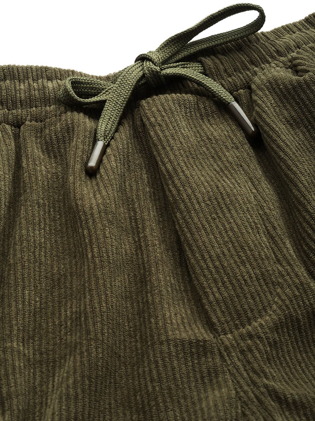 The Indian Garage Co. Men Drop Crotch Loose Fit Corduroy Joggers