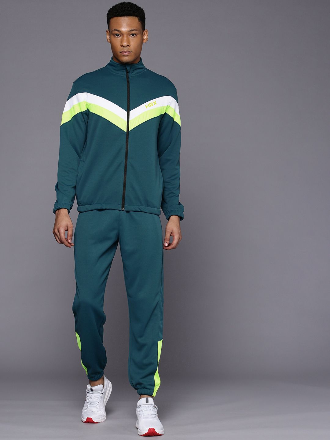 HRX by Hrithik Roshan Striped Rapid Dry Running Tracksuits
