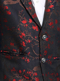 VASTRAMAY Boys Self Design Single Breasted Jaquared Blazer