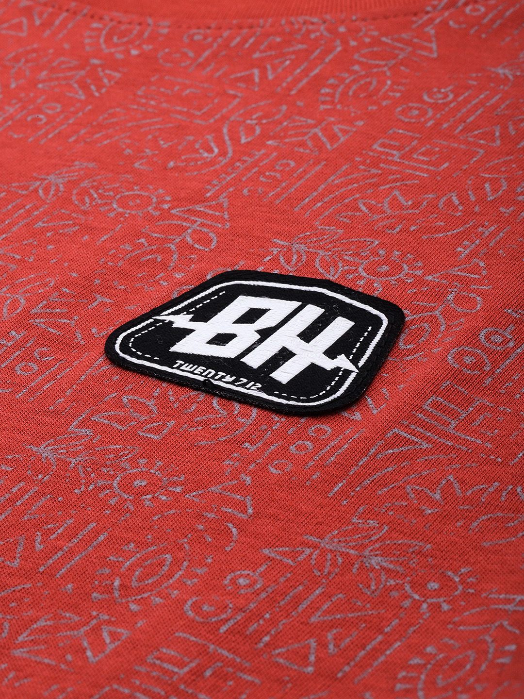 Being Human Geometric Printed Pure Cotton T-shirt