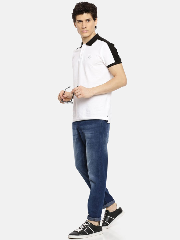 The Indian Garage Co Men Blue Slim Fit Heavy Fade Jeans