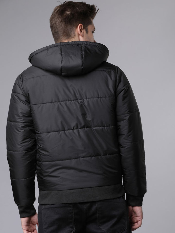 HIGHLANDER Men Black Solid Padded Jacket