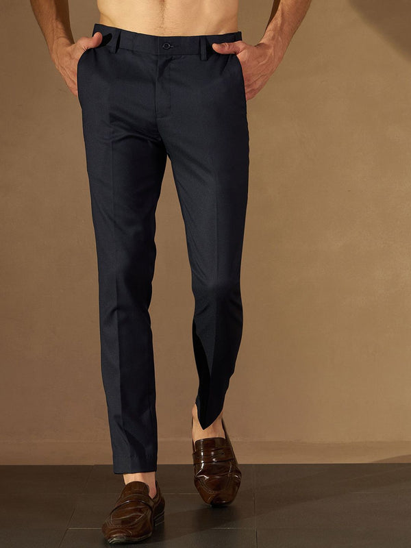 DENNISON Men Flexi Waist Tapered Fit Trousers