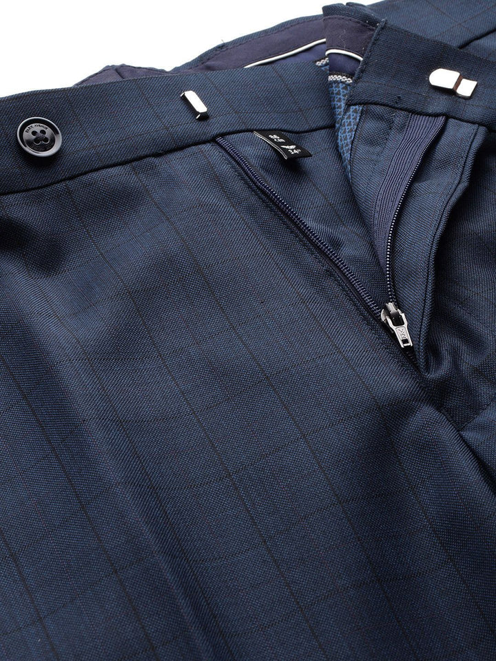 Park Avenue Checked Slim Fit 2 Piece Formal Suit