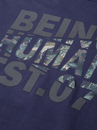 Being Human Men Navy Blue Printed Sweatshirt