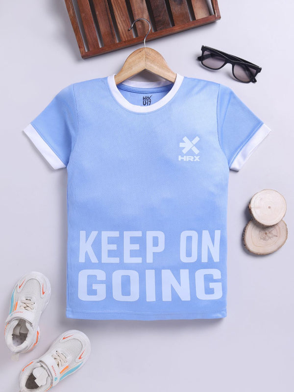 HRX by Hrithik Roshan Boys Typography Printed Moisture Wicking T-shirt