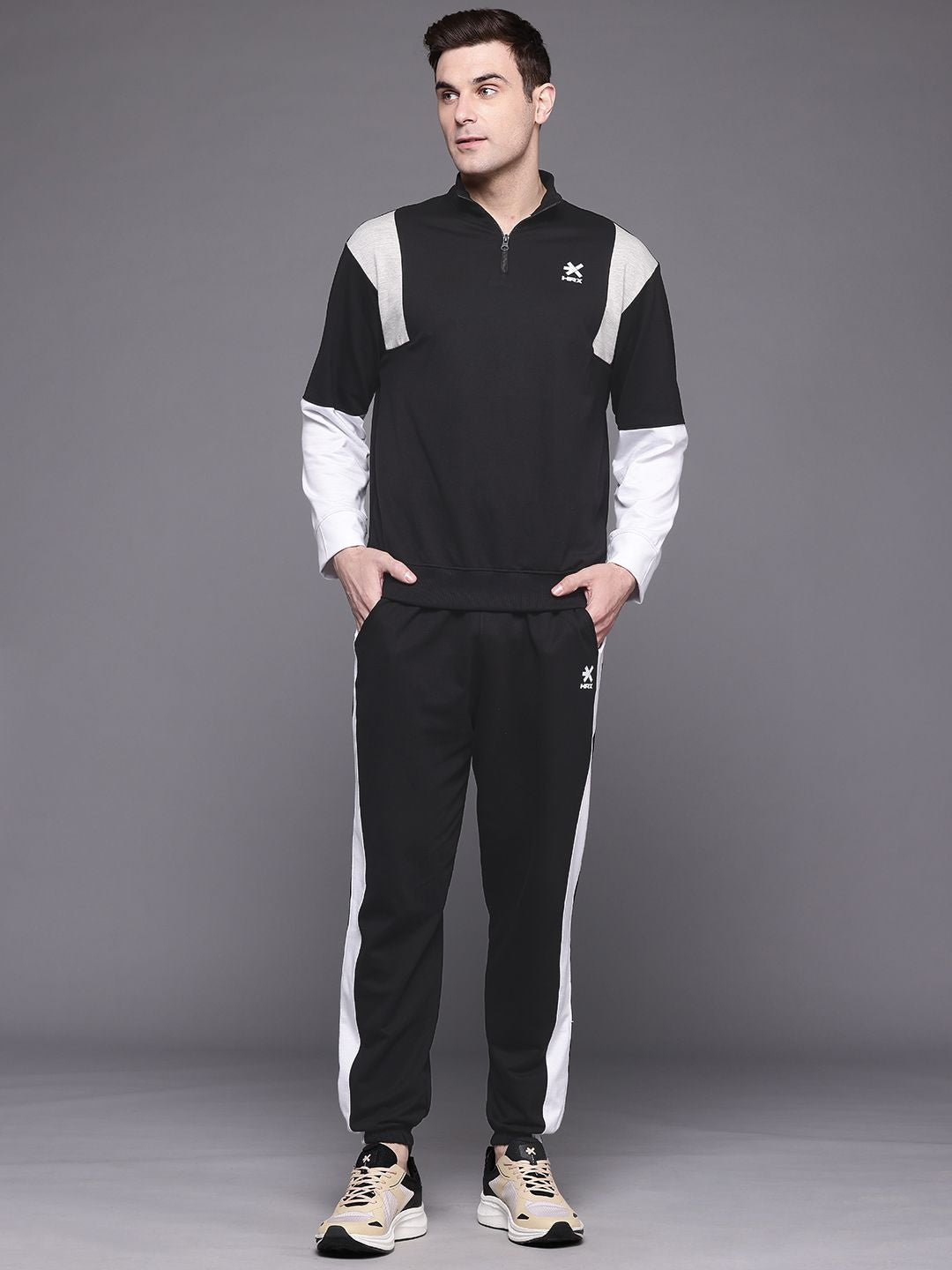 HRX by Hrithik Roshan Colourblocked Lifestyle Tracksuit