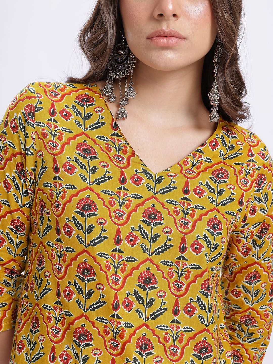 Anouk Ethnic Motifs Print Kurta with Trousers & With Dupatta