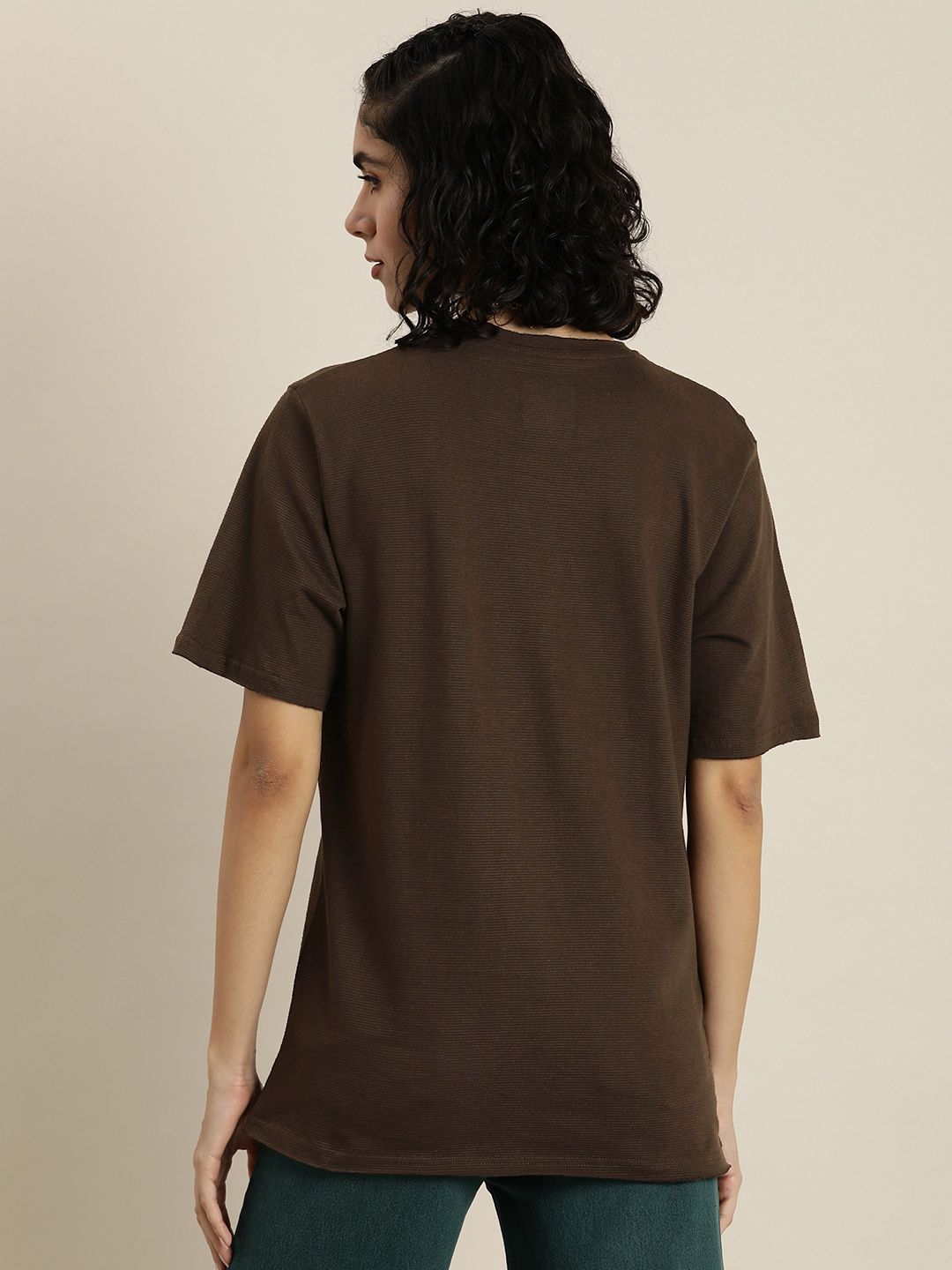 DILLINGER Womens Honeycomb Structure Oversized T-shirt