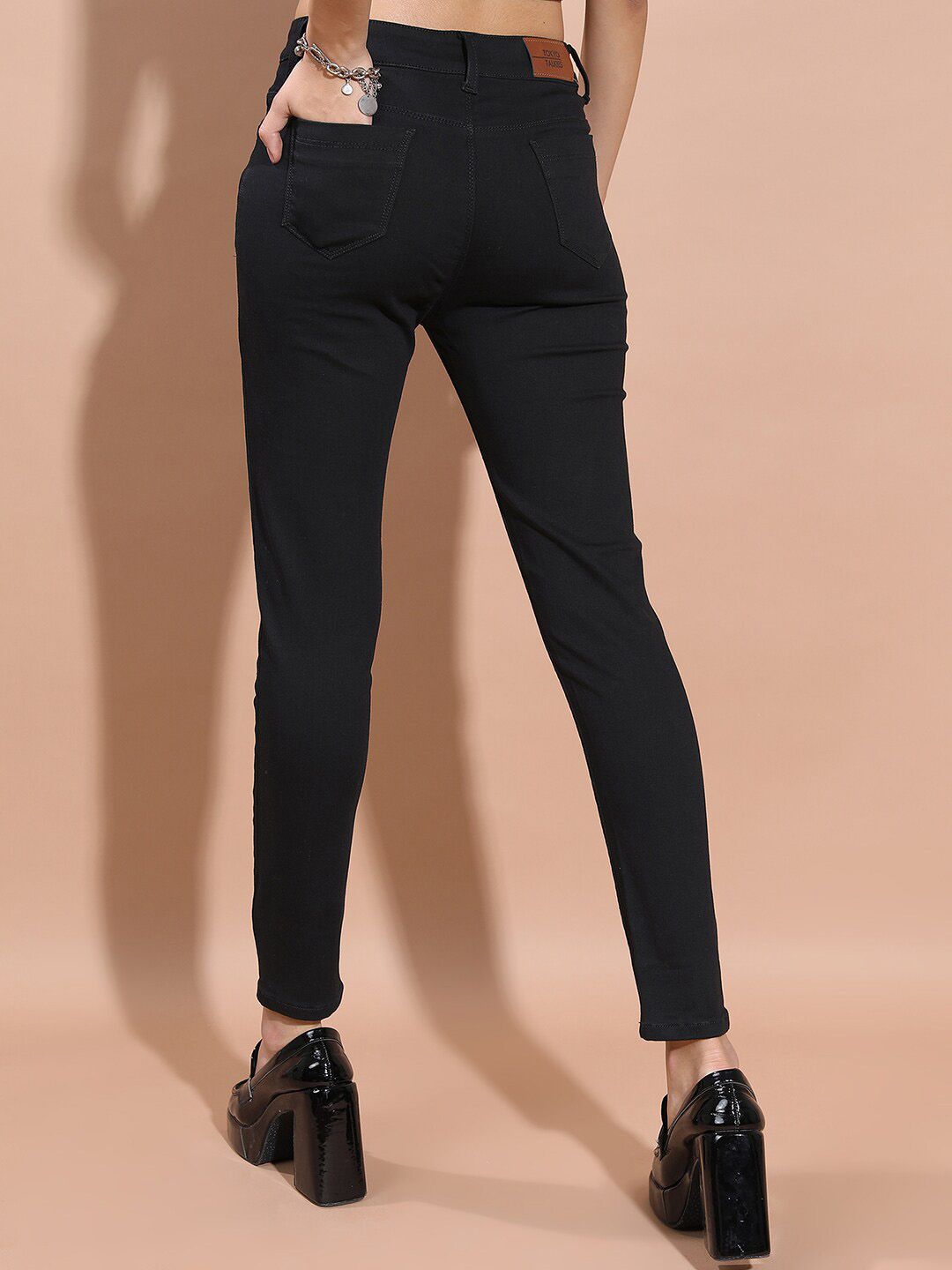 Basics By Tokyo Talkies Women Mid-Rise Slim Fit Clean Look Stretchable Jeans
